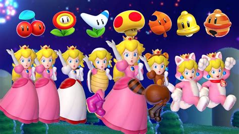 Super Mario D World All Peach Power Ups Youtube