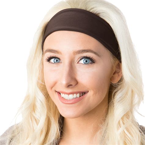 Hipsy Unisex Adjustable Spandex Xflex Basic Brown Headband