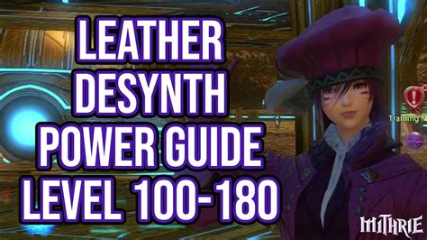 Leatherworking is a great class that can provide useful equipment for many combat jobs as well as. FFXIV 3.3 0908 Leatherworker Desynth 100-180 (Powerlevel Guide) - YouTube