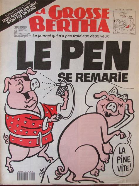 La Grosse Bertha N Jeudi Avril Couverture De Cabu Le Pen Bertha Peanuts