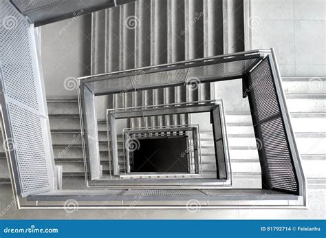 Square Shaped Stairs In A Office Building Stock Photo Image Of Stairs