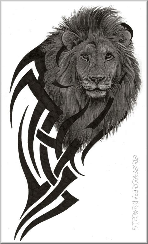 Tribal Lion 4 By Agaricgreywolf Lion Tattoo Lion Head Tattoos Lion
