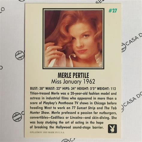 Merle Pertile Playboy Cards Pb Casa Do Colecionador