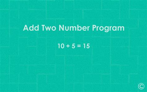Add Two Numbers In C Campuslife