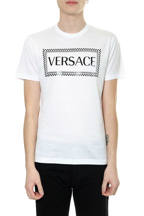 Versace Versace White Eco Sustainable Cotton T Shirt With 90s Vintage