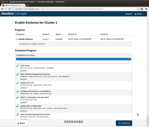 Ensure that active directory certificate services are configured as enterprise ca rather than standalone ca. New in Cloudera Manager 5.1: Direct Active Directory ...