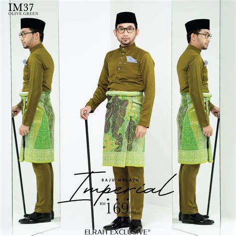 Dapatkan baju melayu lelaki size besar hanya di butikbos malaysia. Baju Melayu Imperial Olive Green - Elrah Exclusive