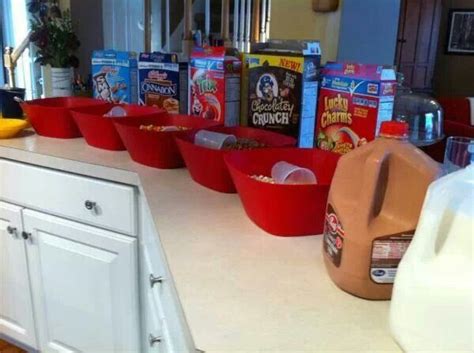 Outdoor activities for teens to privde hours of fun and entertainment. Cereal bar for morning after slumber party | Birthday ...