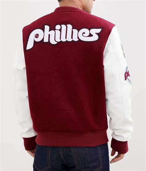 Burgundy Philadelphia Phillies Varsity Jacket Jackets Creator