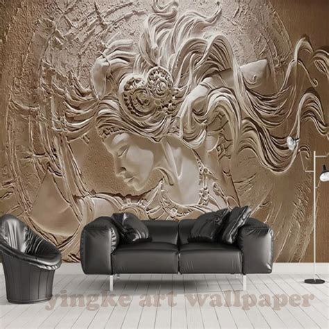 Large Photo Wallpaper 3d Stereo Relief Fashion Wallpapers For Walls Art Decor Mural 3d Wall