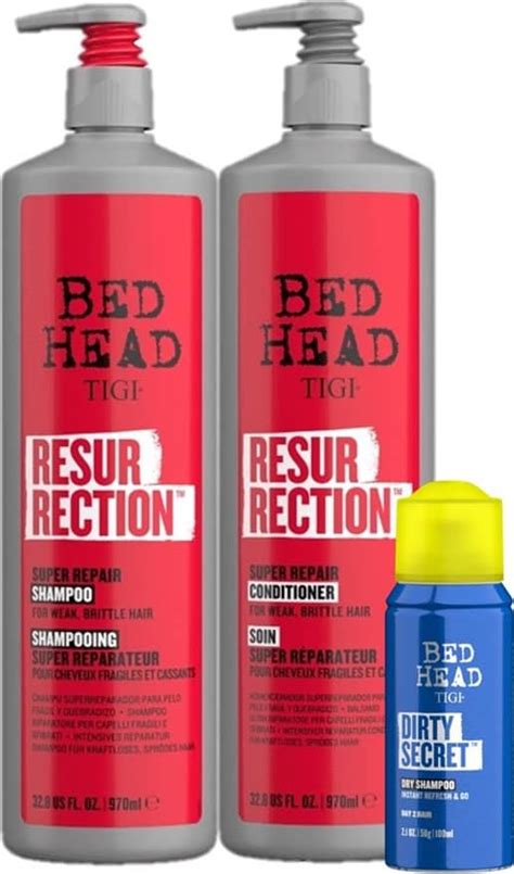 Kit TIGI Bed Head Resurrection Salon Dirty Secret Dry 3 Produtos