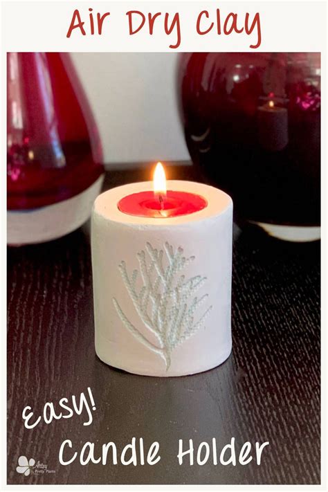 Air Dry Clay Candle Holder For Christmas Clay Candle Diy Air Dry