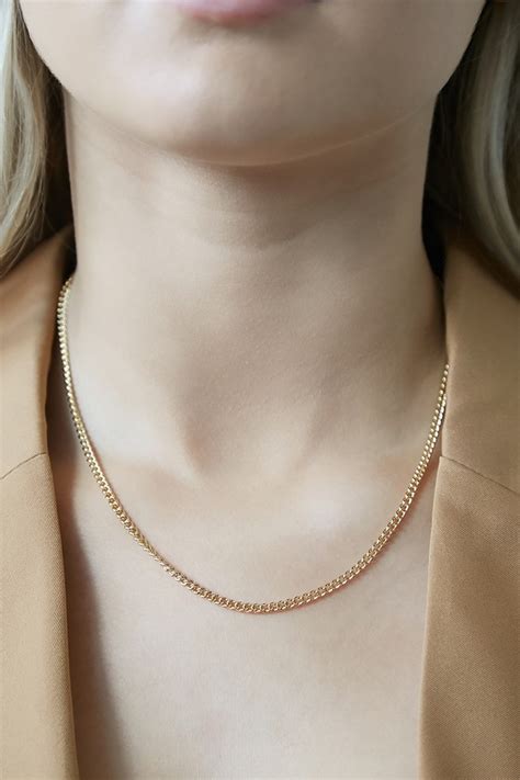 Brook And York Stella 14kt Gold Necklace Curb Chain Necklace Lulus
