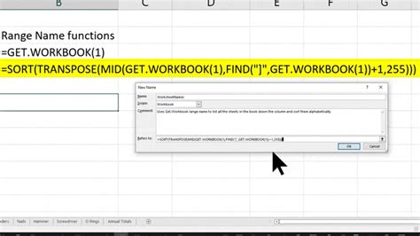 Excel 1 Amazing Way To Use Range Names To List Your Worksheet Names