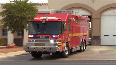 Las Vegas Fire And Rescue Heavy Rescue 44 Responding Youtube