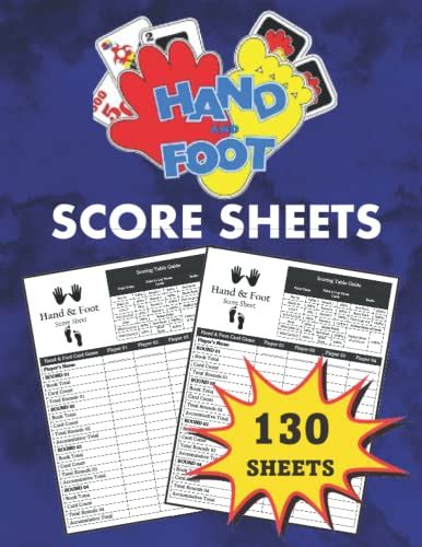 Hand And Foot Score Cards 130 Large Score Sheets For Scorekeeping