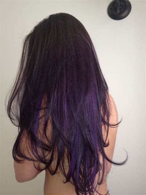 Long Purple Ombre Hairstyle I Want To Do This Just Hints