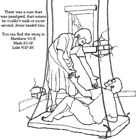 Free Jesus Heals A Man By The Pool Coloring Page Download Free Jesus