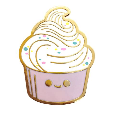 Cute Pastel Cupcake Enamel Pin — Kimchi Kawaii