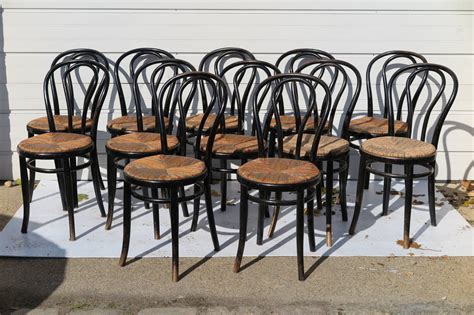 French bistro chairs, sometimes called french café chairs have become a big hit in the design world. French Bistro Chairs - SIX AVAILABLE For Sale at 1stdibs