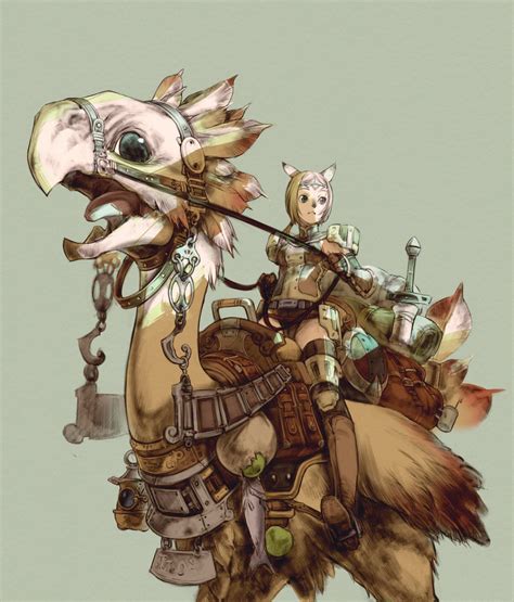 Mithra On Chocobo Rpg Character Character Concept Concept Art