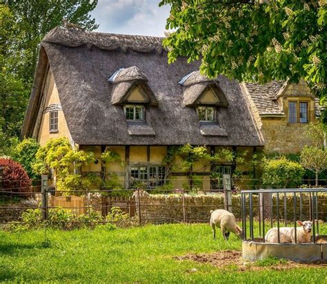 A Cozy Thatched Cottage In Broadway In The English Cotswolds English