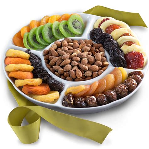 Golden State Fruit Ceramic Serving Tray T With Dried Fruit And Nuts