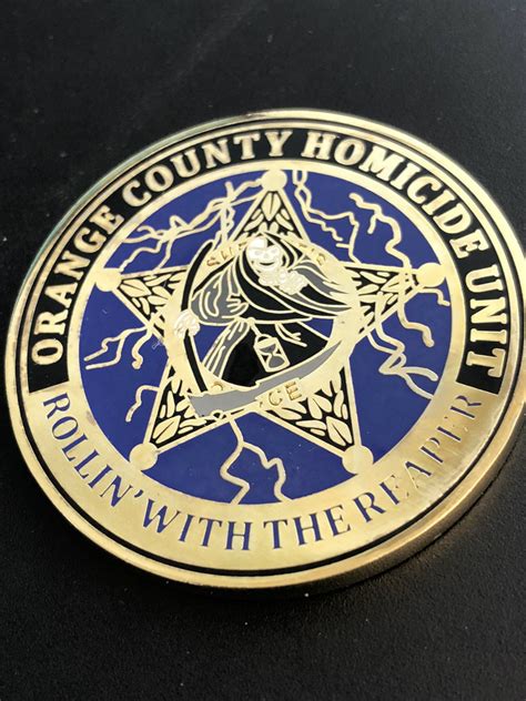 Orange Cty Sheriff Homicide Unit Challenge Coin Rare