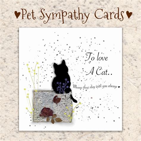 Loss Of Cat Sympathy Cards Condolences For Loss Of Pet Etsy