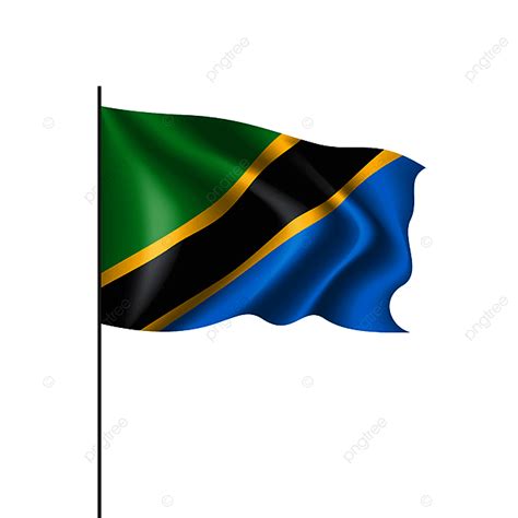Tanzania National Flag Vector Illustration Backdrop Correctly Emblem