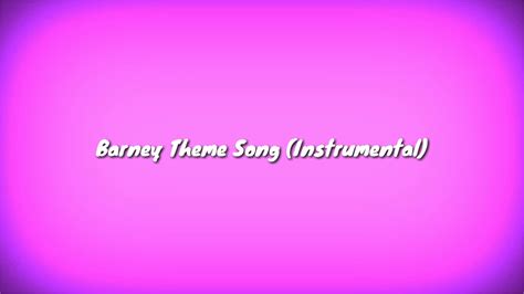 He's what we call a dinosaur sensation. Barney Theme Song Instrumental - YouTube
