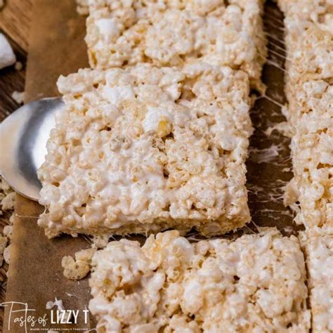 Our Recipe For The Best Rice Krispie Treats Ooey Gooey And Sweet With Two Sizes Of