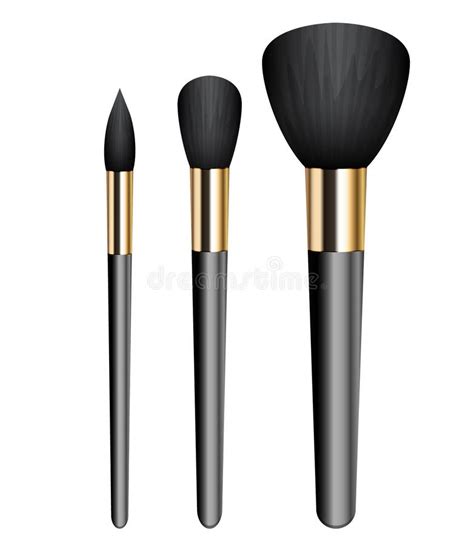 Make Up Brushes Stock Vector Illustration Of Golden 40896657