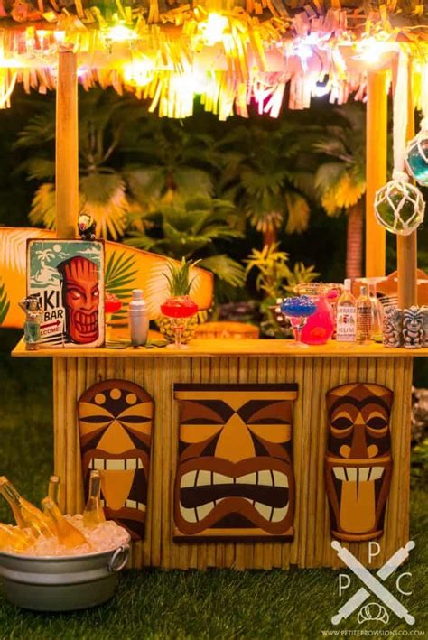 A Tropical Oasis And Tiki Bar Luau Party Food Hawaiian Party
