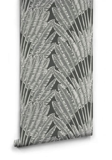 Feather Palm Wallpaper In Night Palm From The Kingdom Home Collection