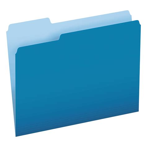 Pendaflex Colored File Folders 13 Cut Tabs Letter Size Bluelight
