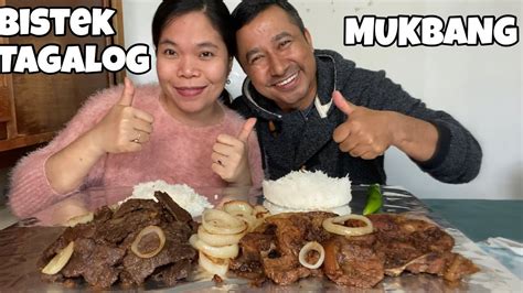 bistek tagalog beef steak pork steak filipino food pinoy style mukbang youtube