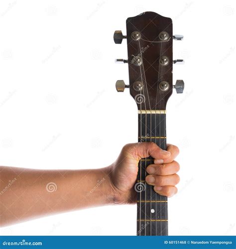 Hand Holding Guitar Stock Photo Image Of Hand Gesture 60151468