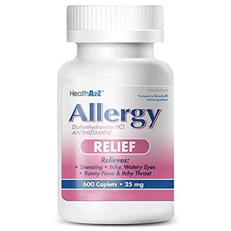 Healtha2z® Allergy Relief Diphenhydramine Hcl 25mg 600 Count Antihistamine Made In Usa