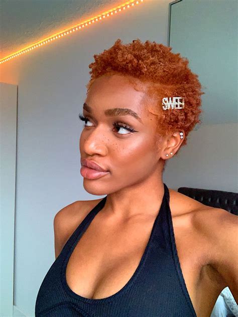Black Girl With Ginger Afro Hair Afro Hairstyles 4c Hair Care Curly