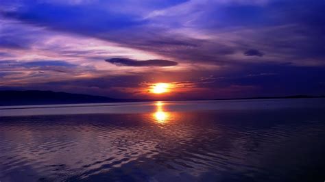 Desktop Wallpaper Landscape Reflections Skyline Lake Sunset 5k Hd