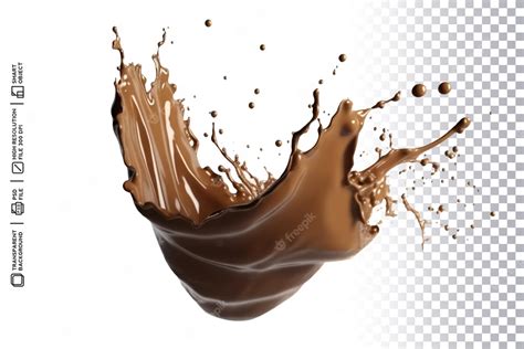 Premium Psd A Splash Of Chocolate With The Chocolate Splash On A