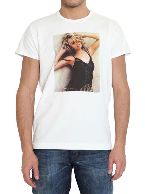 Dandg Kylie Minogue Stretch Jersey T Shirt In White For Men Lyst