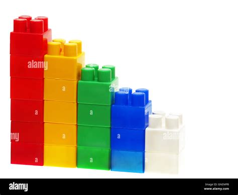 Achievement Chart From Building Blocks Stock Photo Alamy