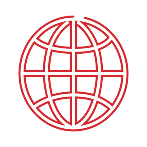 Red Globe Line Iconsvg Transparent Png And Svg Vector File