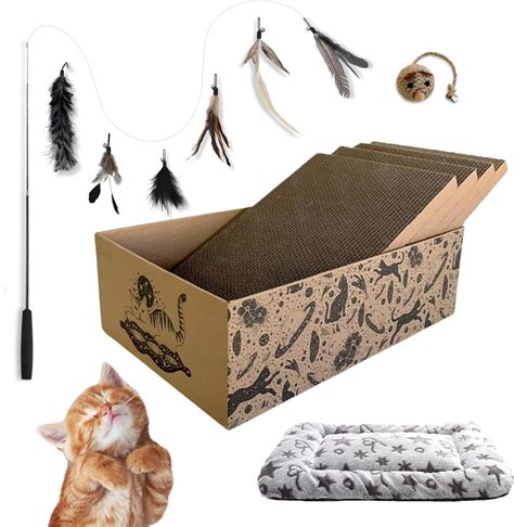 Kissa Cat Box Set For Scratch Play And Rest For Indoor