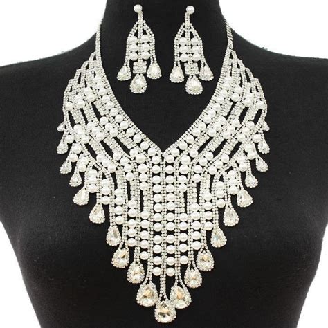 Pageant Prom Bridal Drag Queen Necklace Set 149641sl Jewelry Sets
