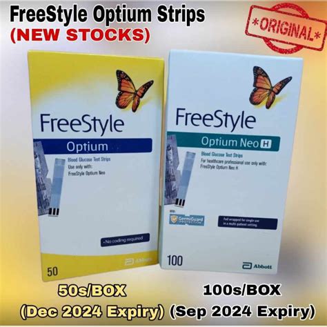 Freestyle Optium Glucose Strips 100 Strips 50strips Box New Shopee