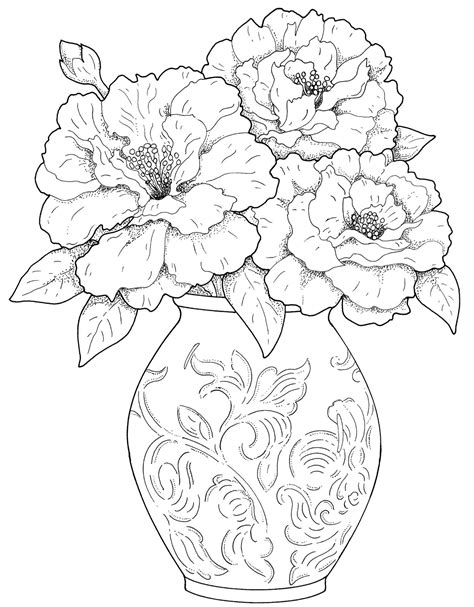 Download or print this amazing coloring page. 2 August 2015 National Coloring Book Day | Flower coloring ...