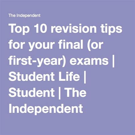 Top 10 Revision Tips For Your Final Or First Year Exams Revision